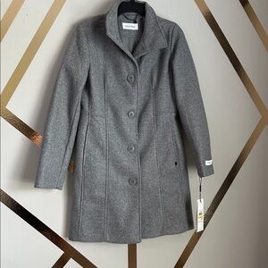 Calvin Klein Women's Gray Pea Coat